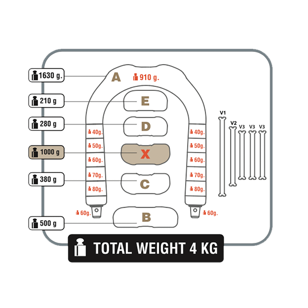 Collare D&d 4kg - Bianco