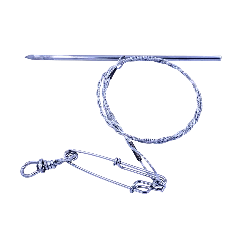 Spillo Porta Pesci a Doppio Cavo con Shark Clip