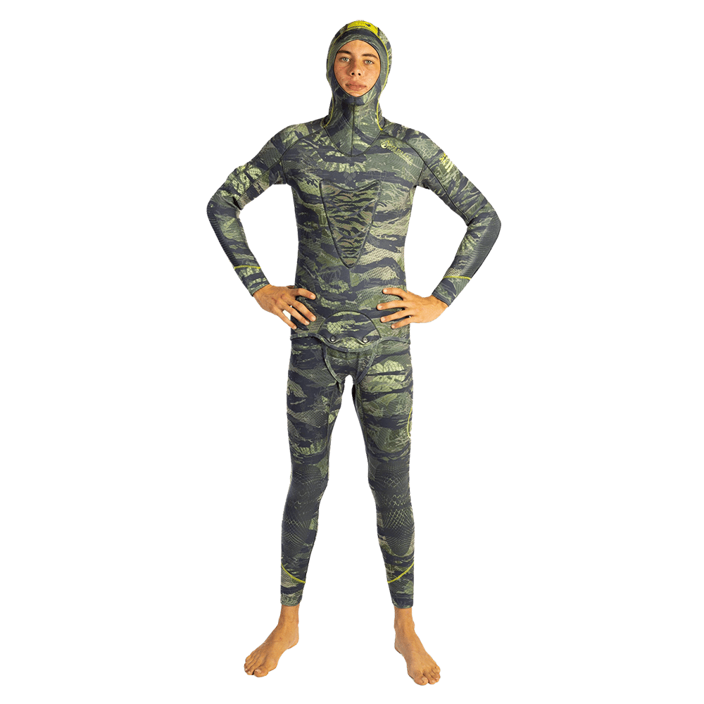 Spearfishing wetsuit - CAMO STONE - H. Dessault - two-piece / with